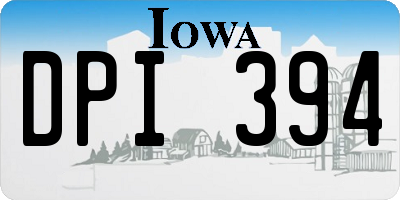 IA license plate DPI394