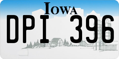 IA license plate DPI396