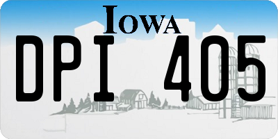 IA license plate DPI405