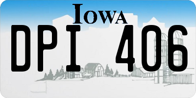 IA license plate DPI406