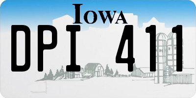 IA license plate DPI411