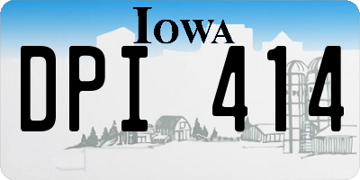 IA license plate DPI414