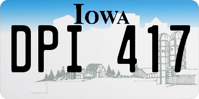 IA license plate DPI417