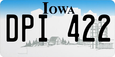 IA license plate DPI422