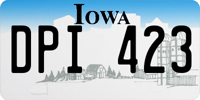 IA license plate DPI423