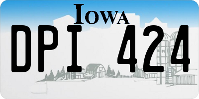 IA license plate DPI424