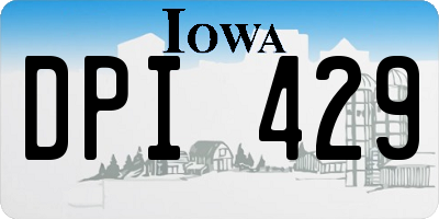 IA license plate DPI429