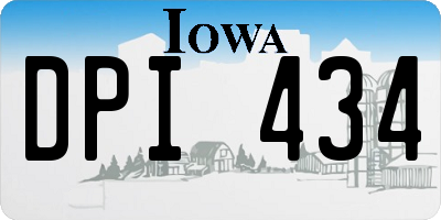 IA license plate DPI434