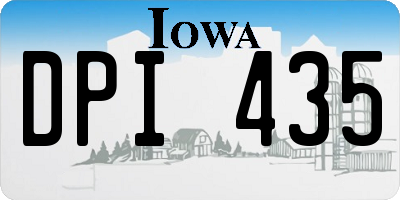 IA license plate DPI435