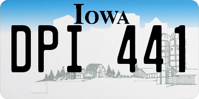 IA license plate DPI441