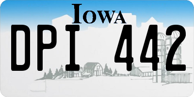 IA license plate DPI442