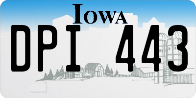 IA license plate DPI443