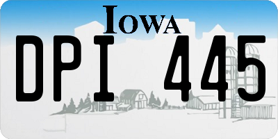 IA license plate DPI445