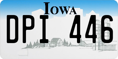 IA license plate DPI446