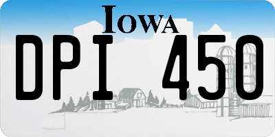 IA license plate DPI450