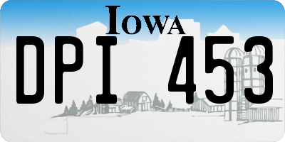 IA license plate DPI453