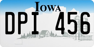 IA license plate DPI456