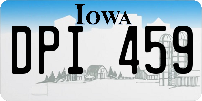 IA license plate DPI459