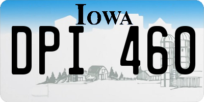 IA license plate DPI460