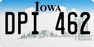 IA license plate DPI462