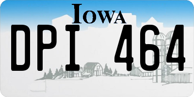 IA license plate DPI464