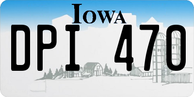 IA license plate DPI470