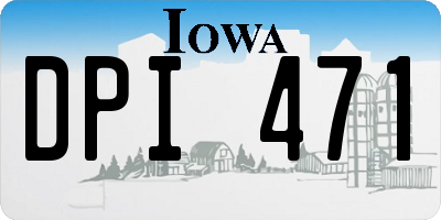 IA license plate DPI471