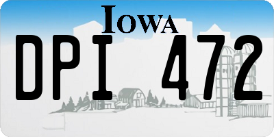 IA license plate DPI472