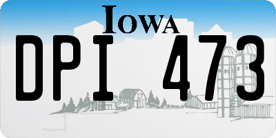 IA license plate DPI473