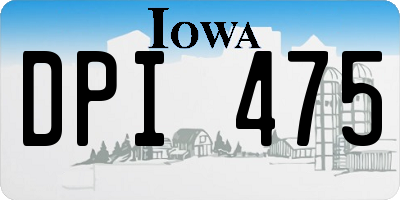 IA license plate DPI475