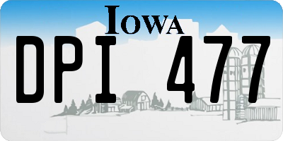 IA license plate DPI477