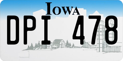 IA license plate DPI478