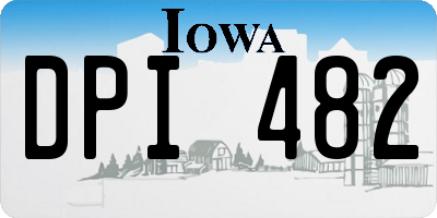 IA license plate DPI482