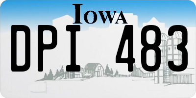 IA license plate DPI483