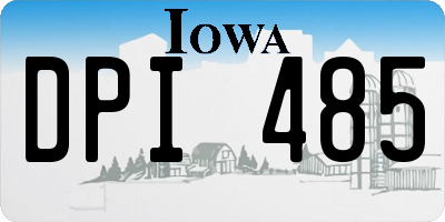 IA license plate DPI485