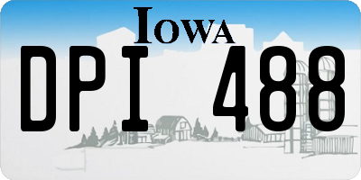 IA license plate DPI488