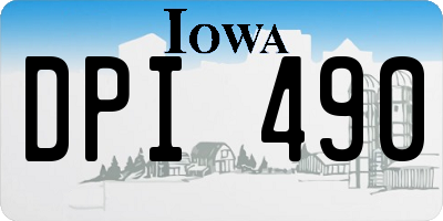 IA license plate DPI490