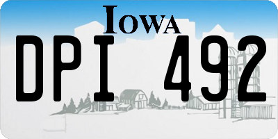 IA license plate DPI492