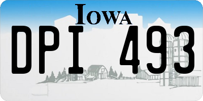 IA license plate DPI493