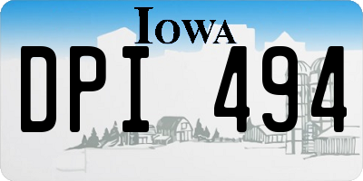 IA license plate DPI494
