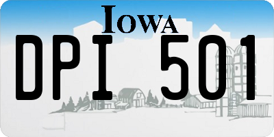 IA license plate DPI501