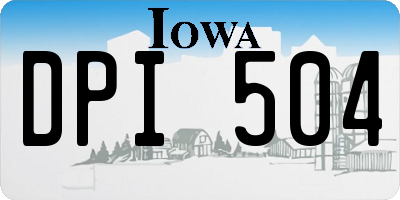 IA license plate DPI504
