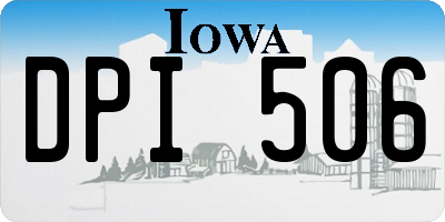 IA license plate DPI506