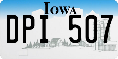 IA license plate DPI507
