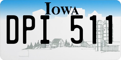 IA license plate DPI511