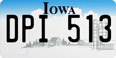 IA license plate DPI513
