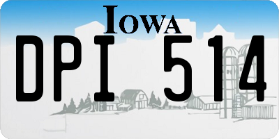 IA license plate DPI514