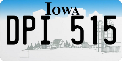 IA license plate DPI515