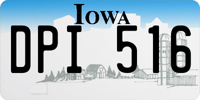 IA license plate DPI516