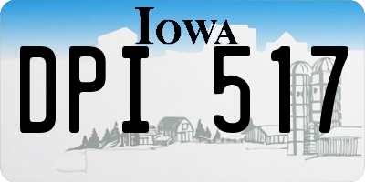 IA license plate DPI517